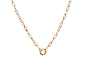 Evelyn paperclip charm necklace - Gold, Silver or Rose Gold