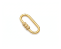 Bobble oval charm clasp - Gold, Silver or Rose Gold