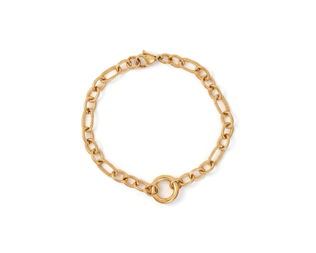 Chloe Twist Charm Bracelet Gold | Affordable waterproof tarnish proof surgical steel jewellery Australia Beach Gym Swim