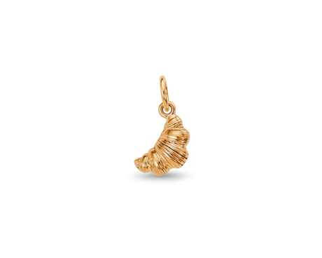 Croissant Charm Gold | Affordable waterproof tarnish proof personalised surgical steel jewellery Australia Beach Gym Swim